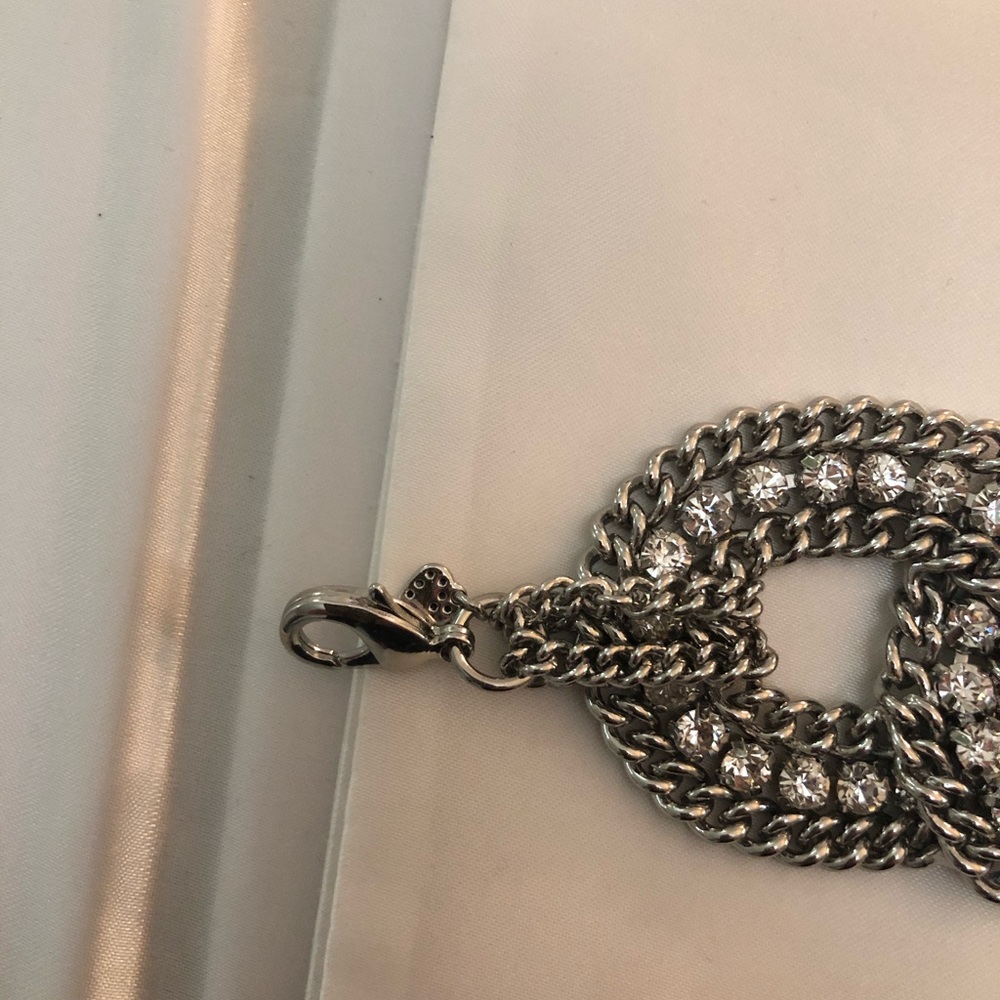 Stella & Dot Silver Rhinestone Bracelet View 2